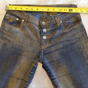 VTG Bongo Let Me B Jeans Y2K Flare Button Fly Faux Suede Dirty Look NWOT